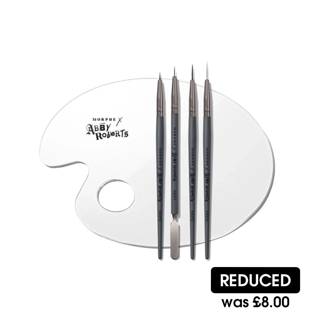 Morphe X Abby Roberts 5 Piece Artists Detail Brush & Mixing Palette Set