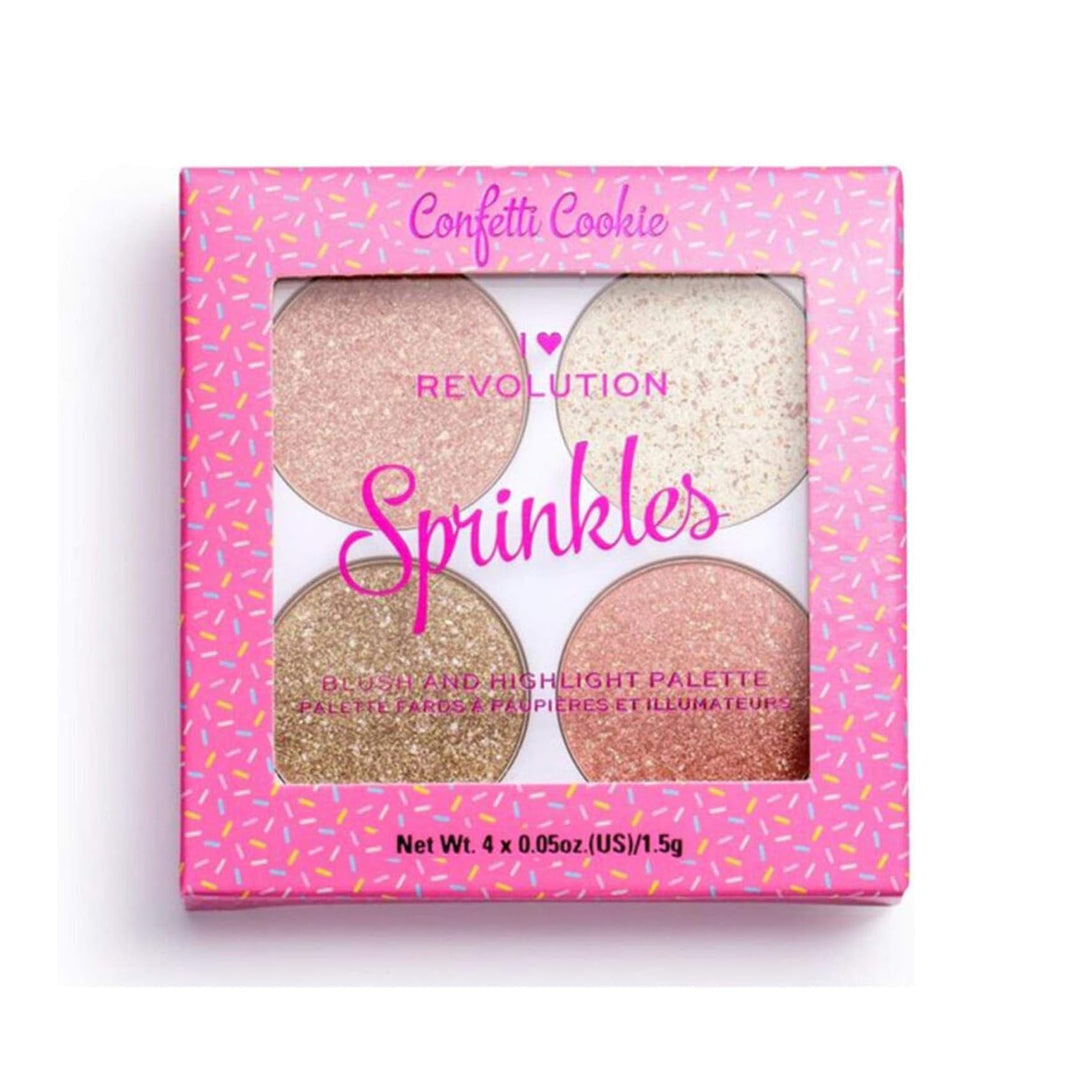 Revolution I Heart Revolution Sprinkles Eyeshadow Palette Confetti Cupcake