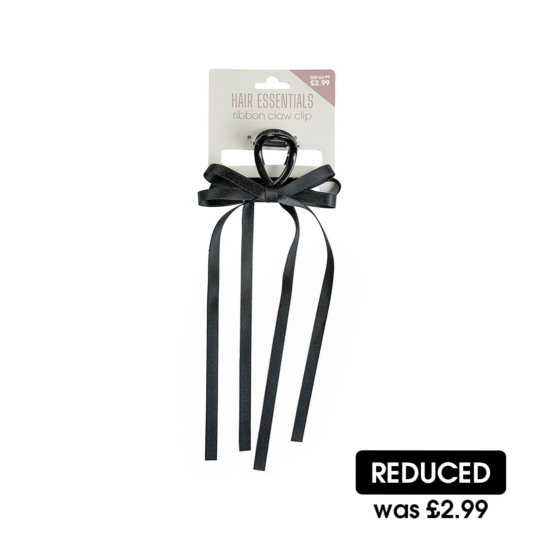 Beauty Outlet Claw Clip Black Ribbon BEAU587