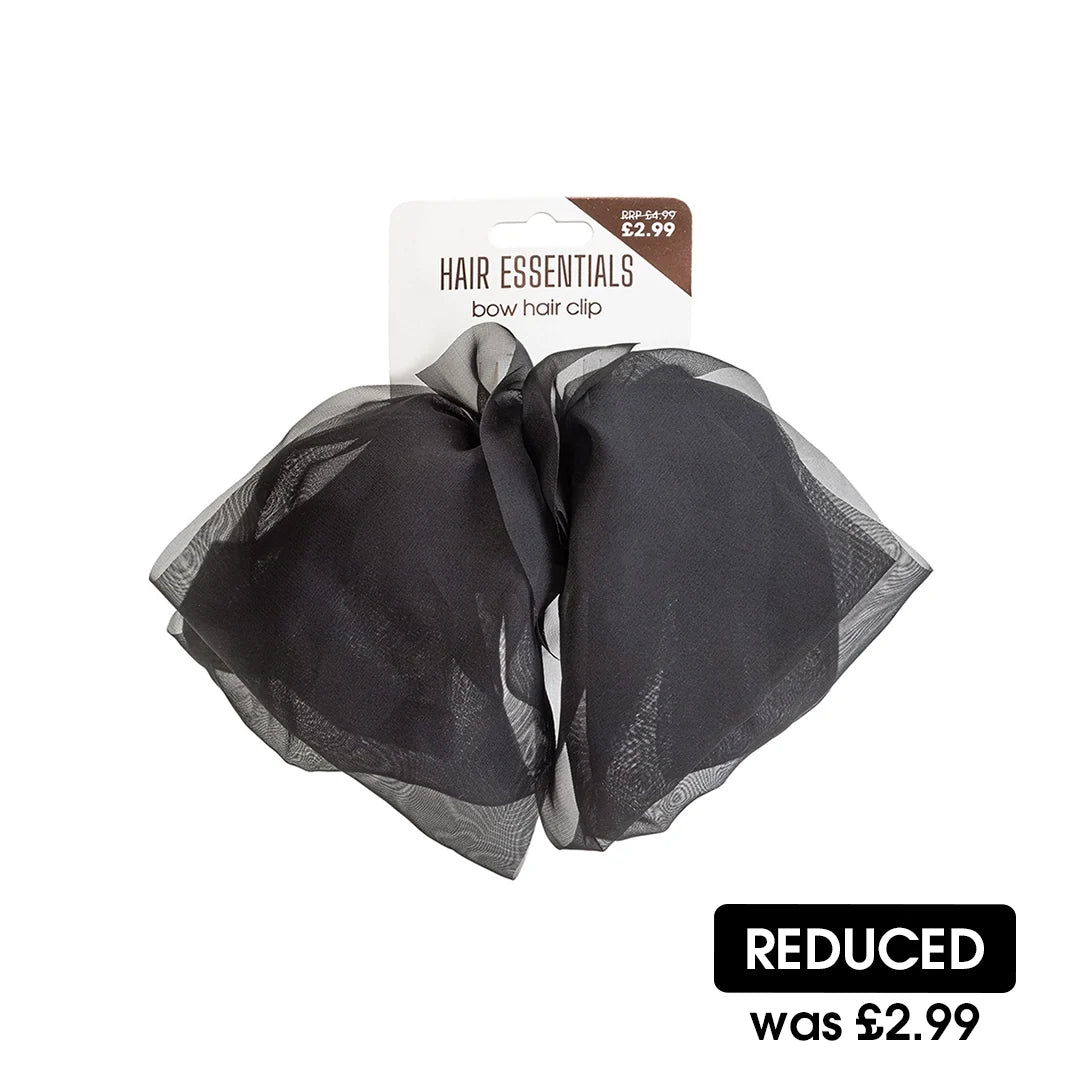 Beauty Outlet Chiffon Bow Clip Black BEAU644
