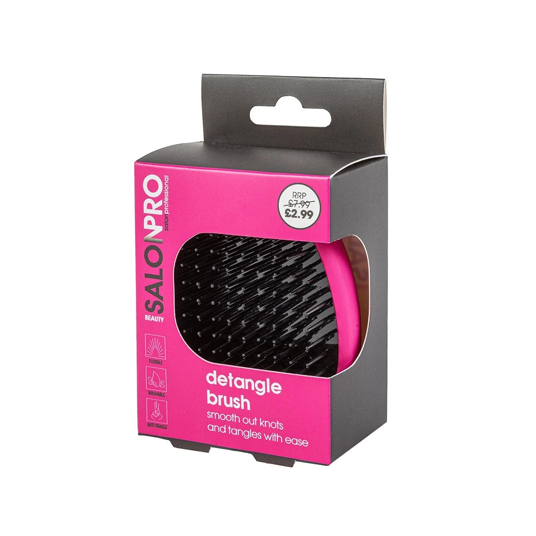Beauty SalonPro Wet & Dry Detangle Brush Pink BEAU672