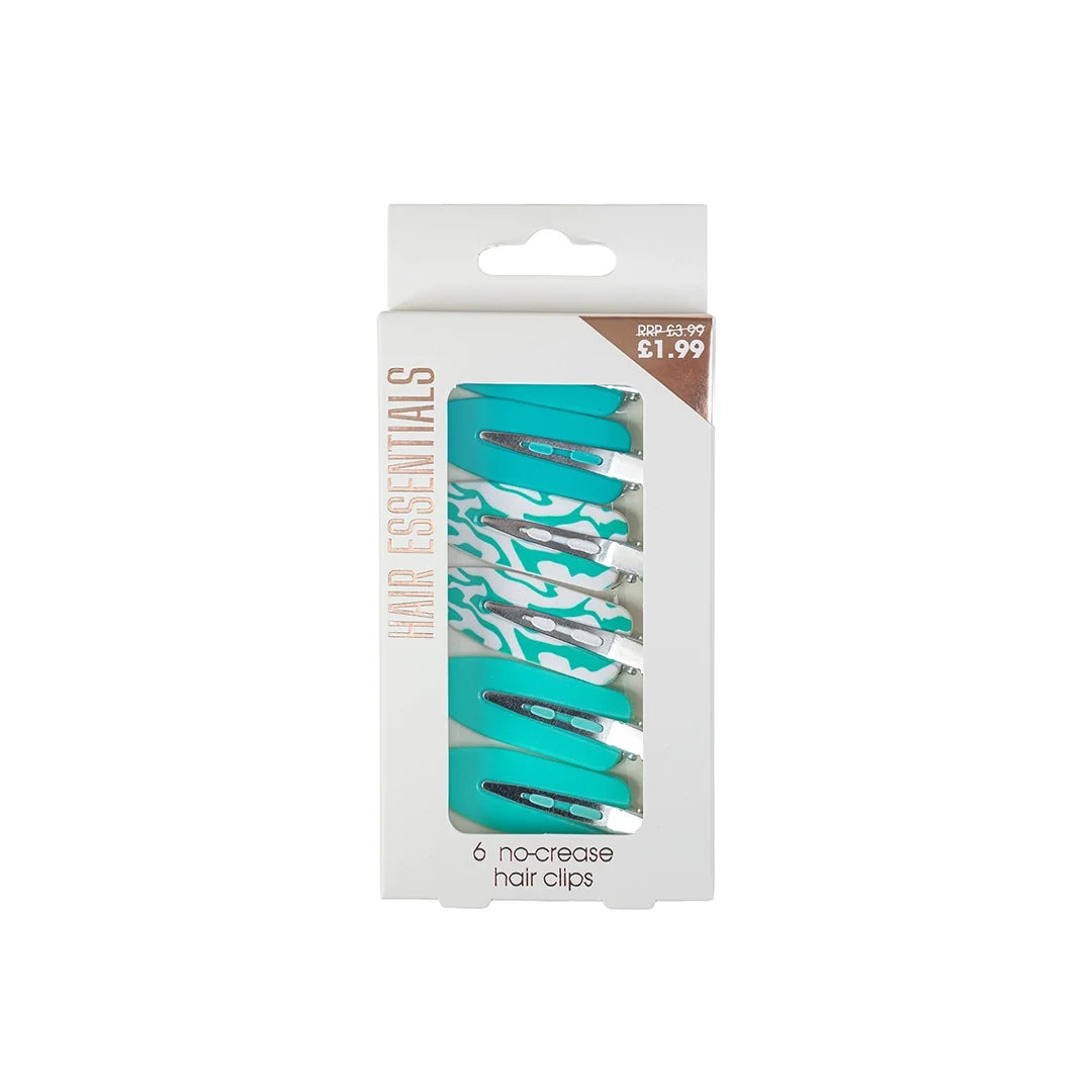 Beauty Outlet 6 Piece No Crease Clips Green Mix BEAU717