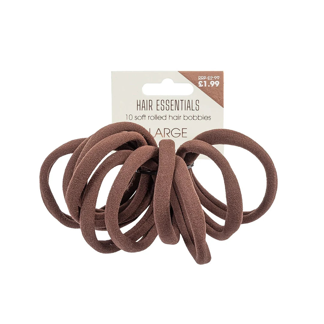 Beauty Outlet 10 Large Soft Rolled Elastics Brown BEAU763