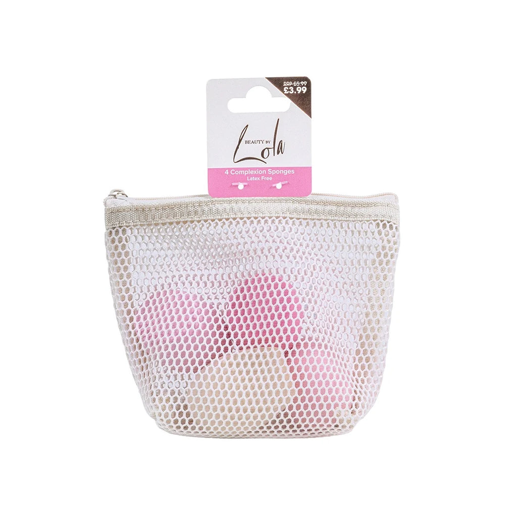 Beauty By Lola 4 Complexion Sponges In Mesh Bag BEAU766