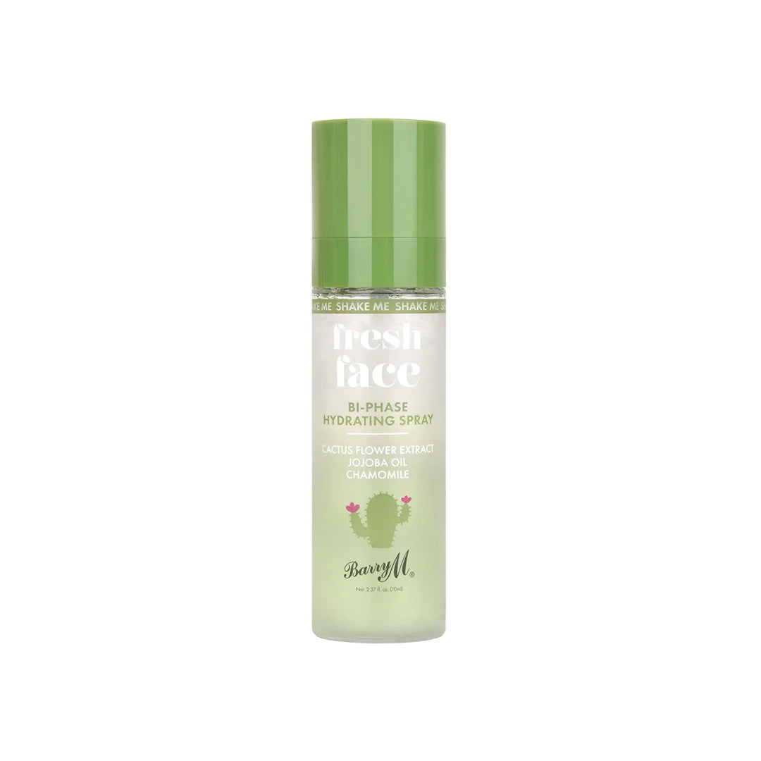 Barry M Fresh Face Bi Phase Hydrating Spray W Cactus Flower Extract, Jojoba Oil & Chamomile 70ml