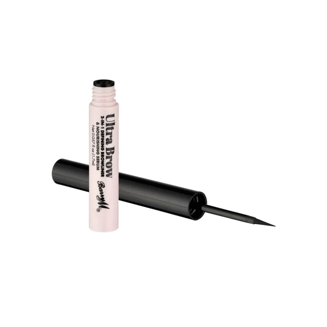 Barry M Ultra Brow 2in1 Defining Brow Liner & Nourishing Serum Black