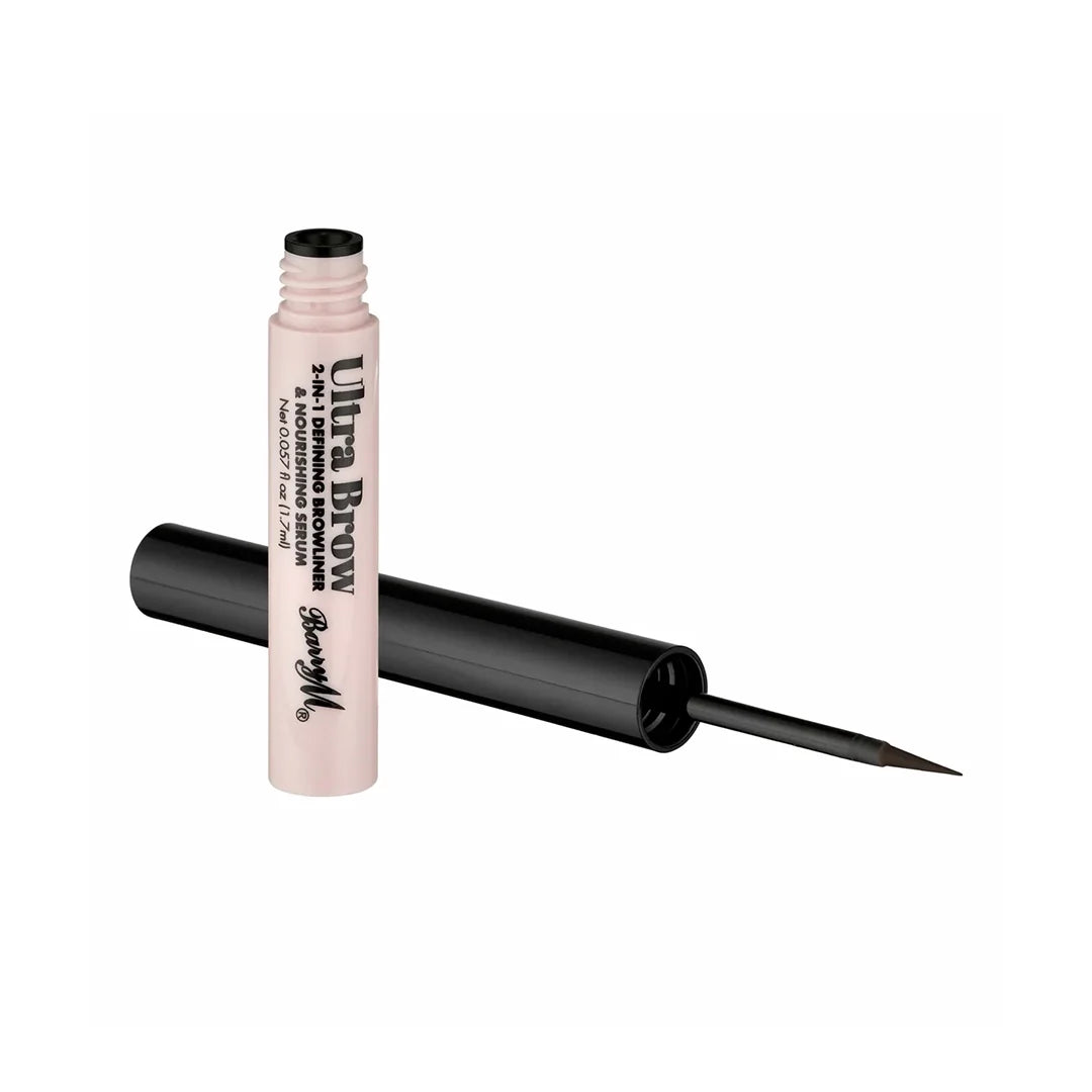 Barry M Ultra Brow 2in1 Defining Brow Liner & Nourishing Serum Dark Brown