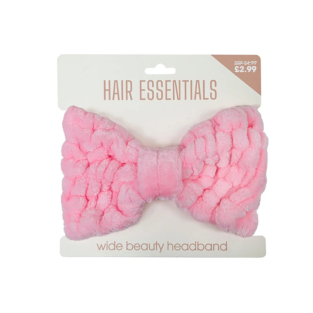 Beauty Outlet Wide Bow Headband Pink BEAU761
