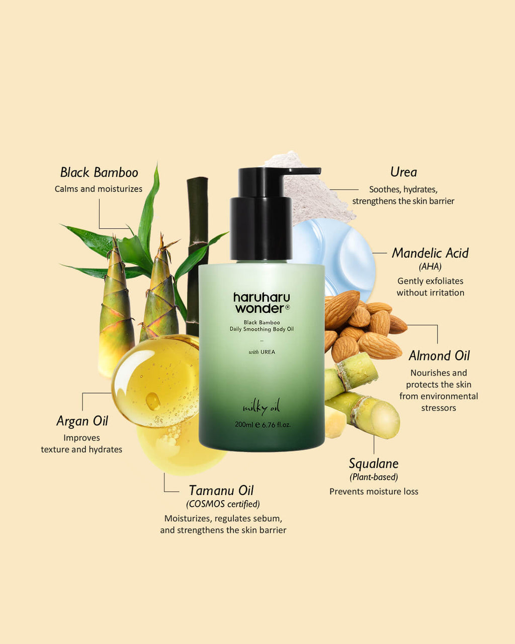 haruharu wonder Black Bamboo Daily Smoothing Body Oil