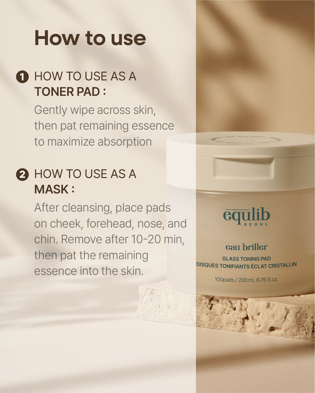 Equlib Eau Briller Glass Toning Pad