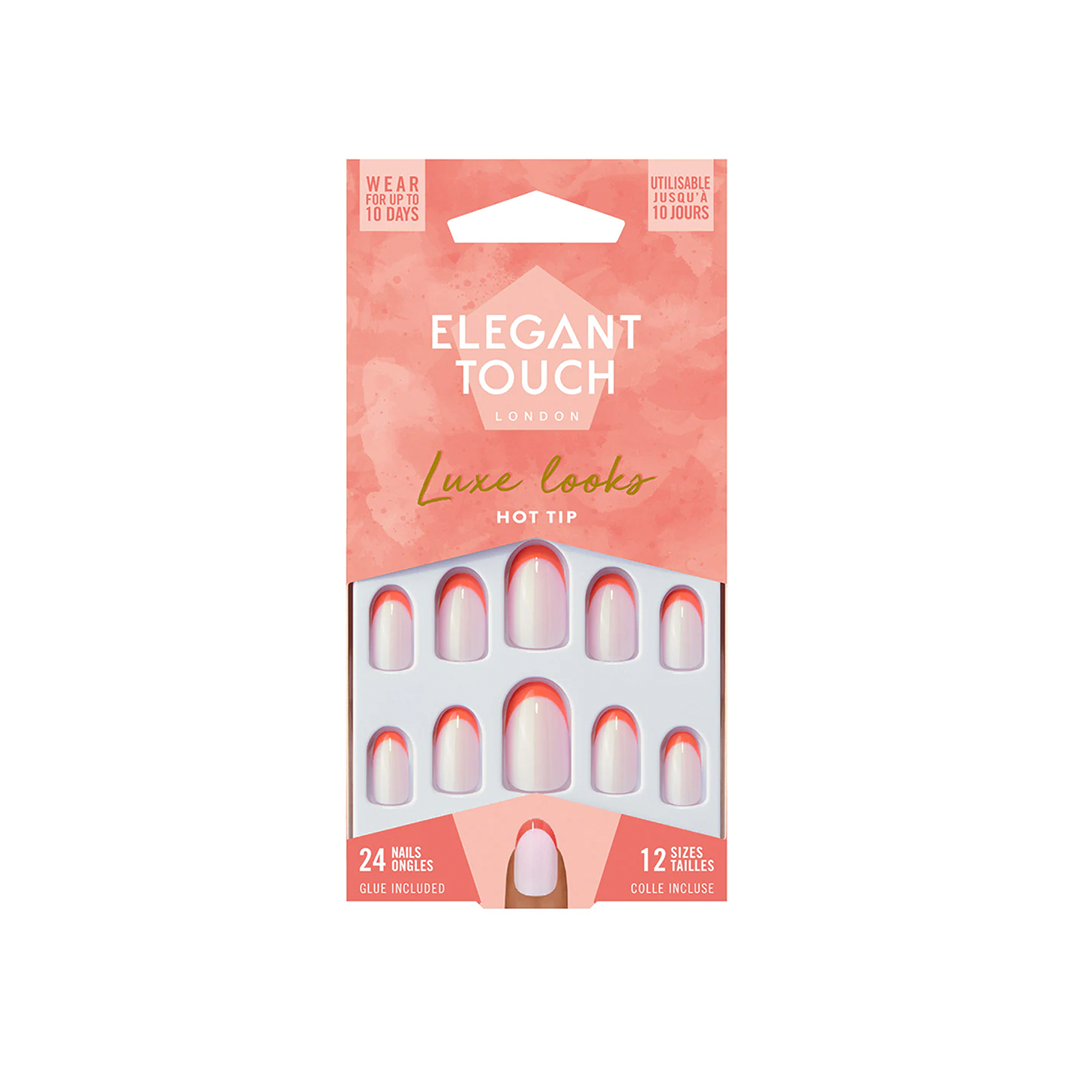 Elegant Touch Luxe Looks False Nails Hot Tip