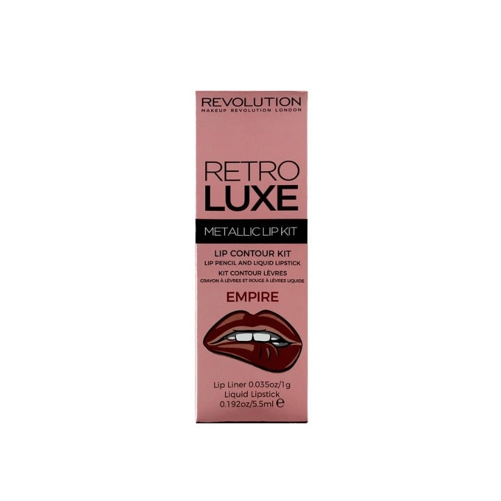 Revolution Retro Luxe Metallic Lip Kit Empire