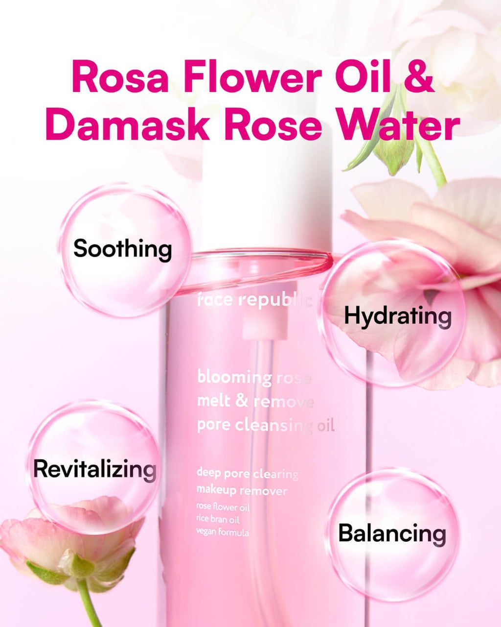 Face Republic Blooming Rose Melt & Remove Pore Cleansing Oil