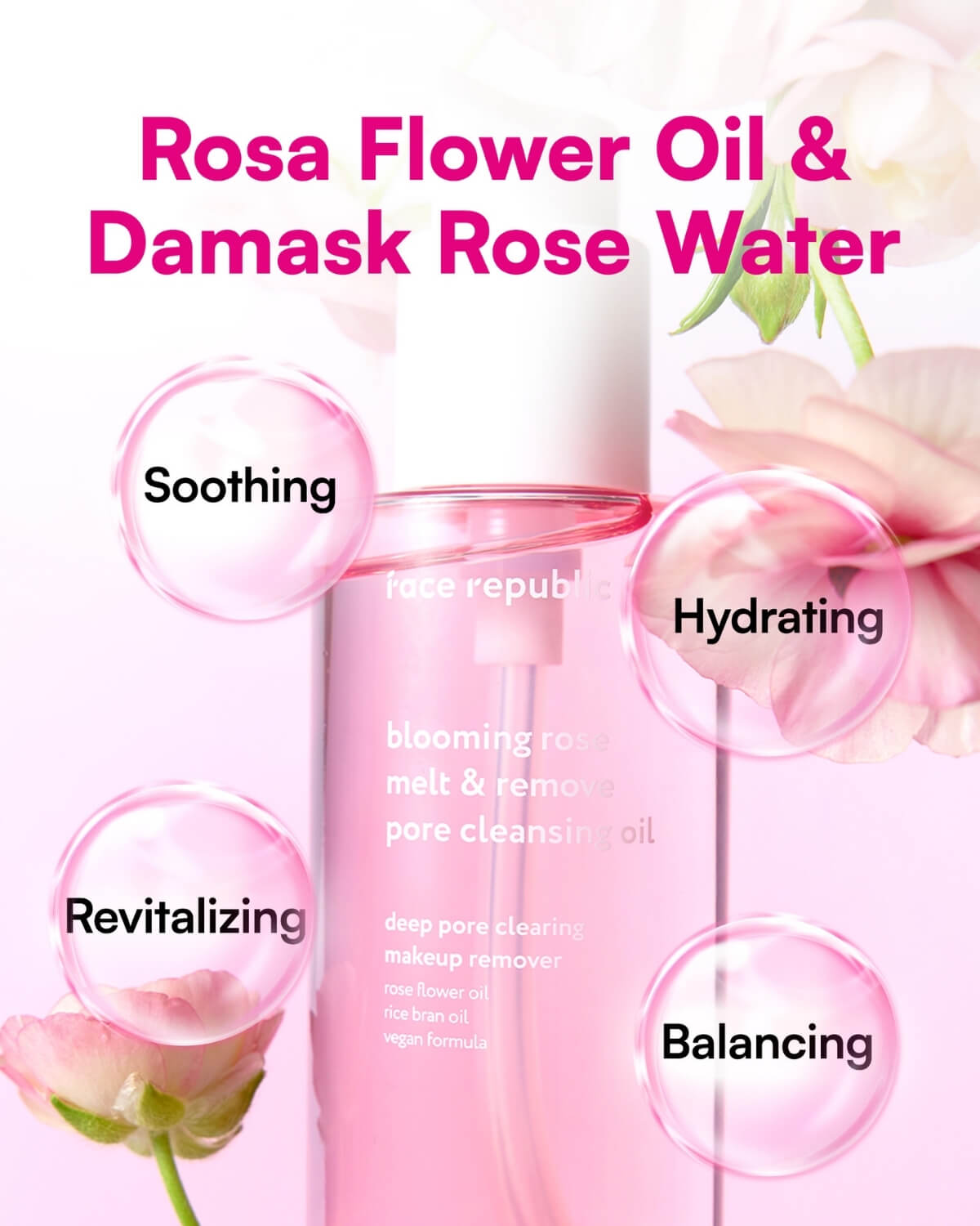 Face Republic Blooming Rose Melt & Remove Pore Cleansing Oil