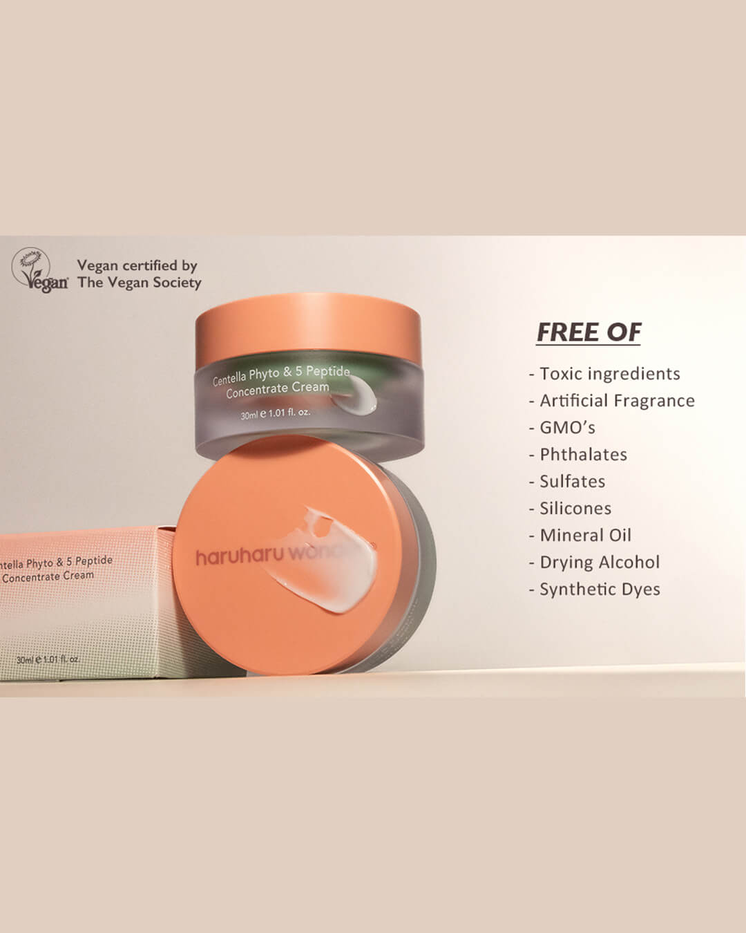haruharu wonder Centella Phyto & 5 Peptide Concentrate Cream
