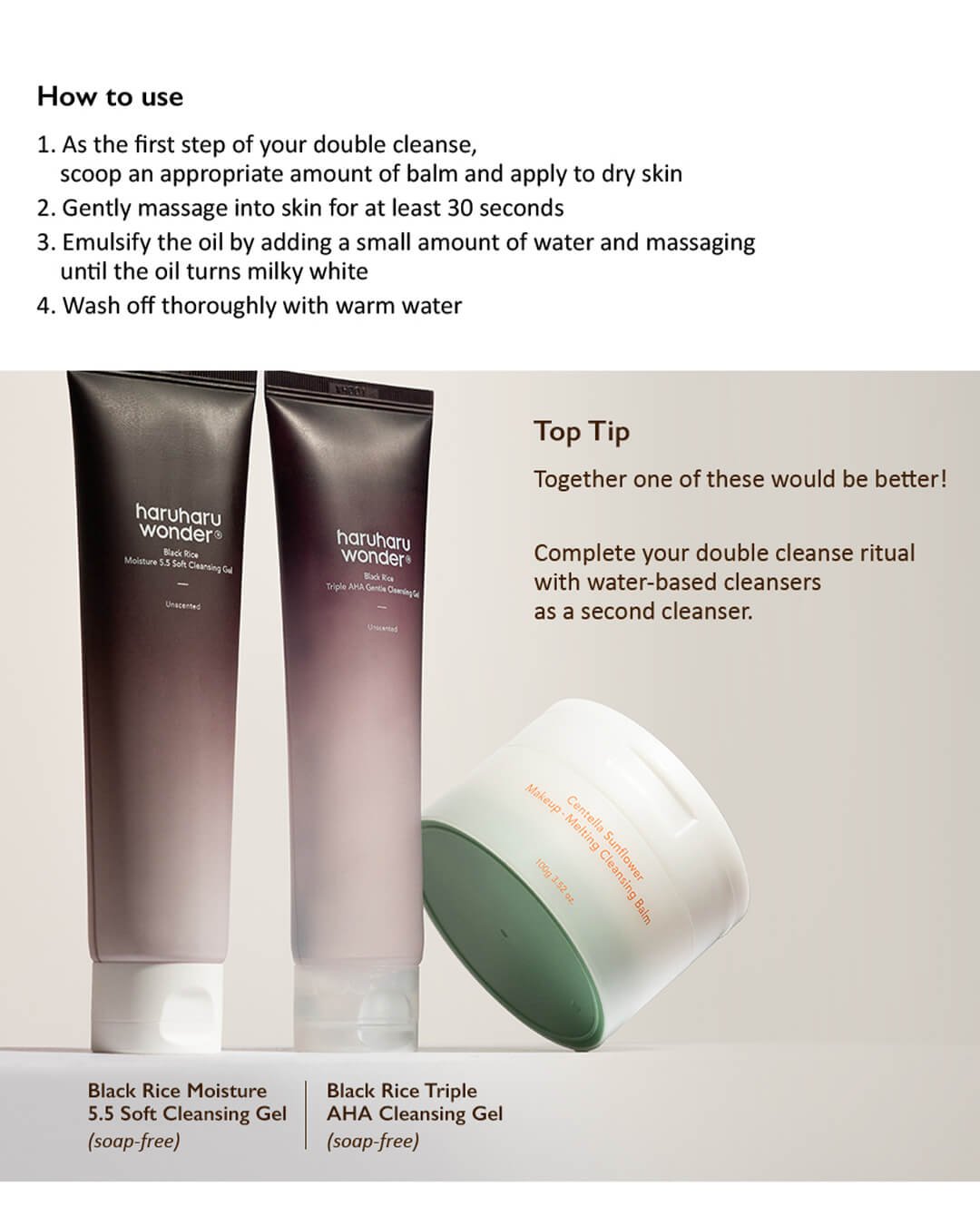 haruharu wonder Centella Sunflower Makeup-Melting Cleansing Balm