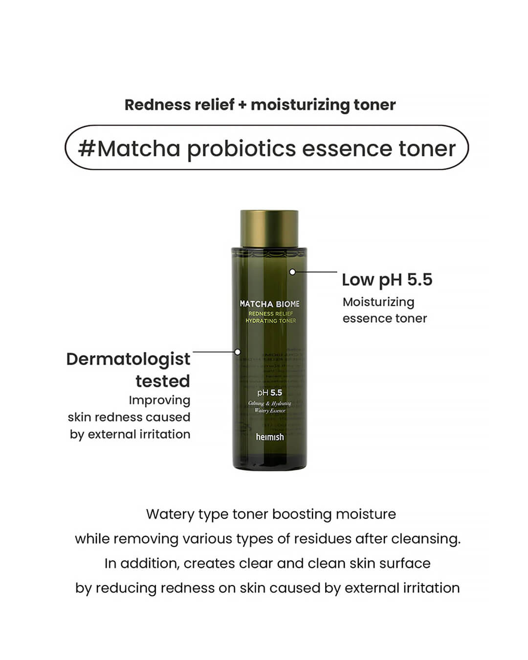 Heimish Matcha Biome Redness Relief Hydrating Toner