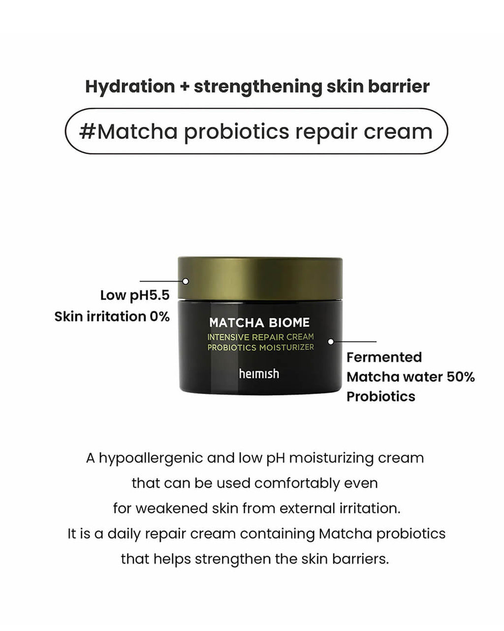 Heimish Matcha Biome Intensive Repair Cream
