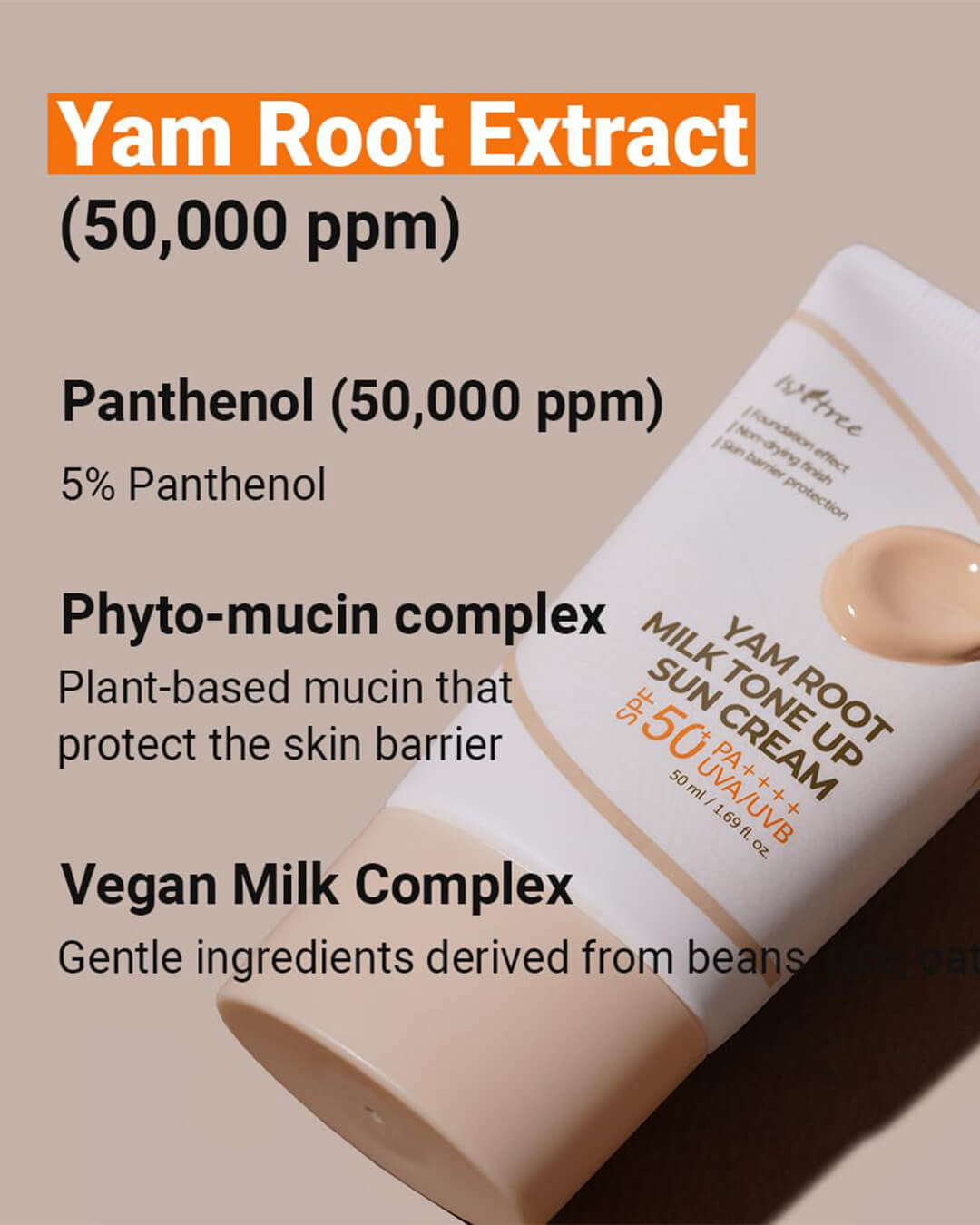 Isntree Yam Root Milk Tone Up Sun Cream