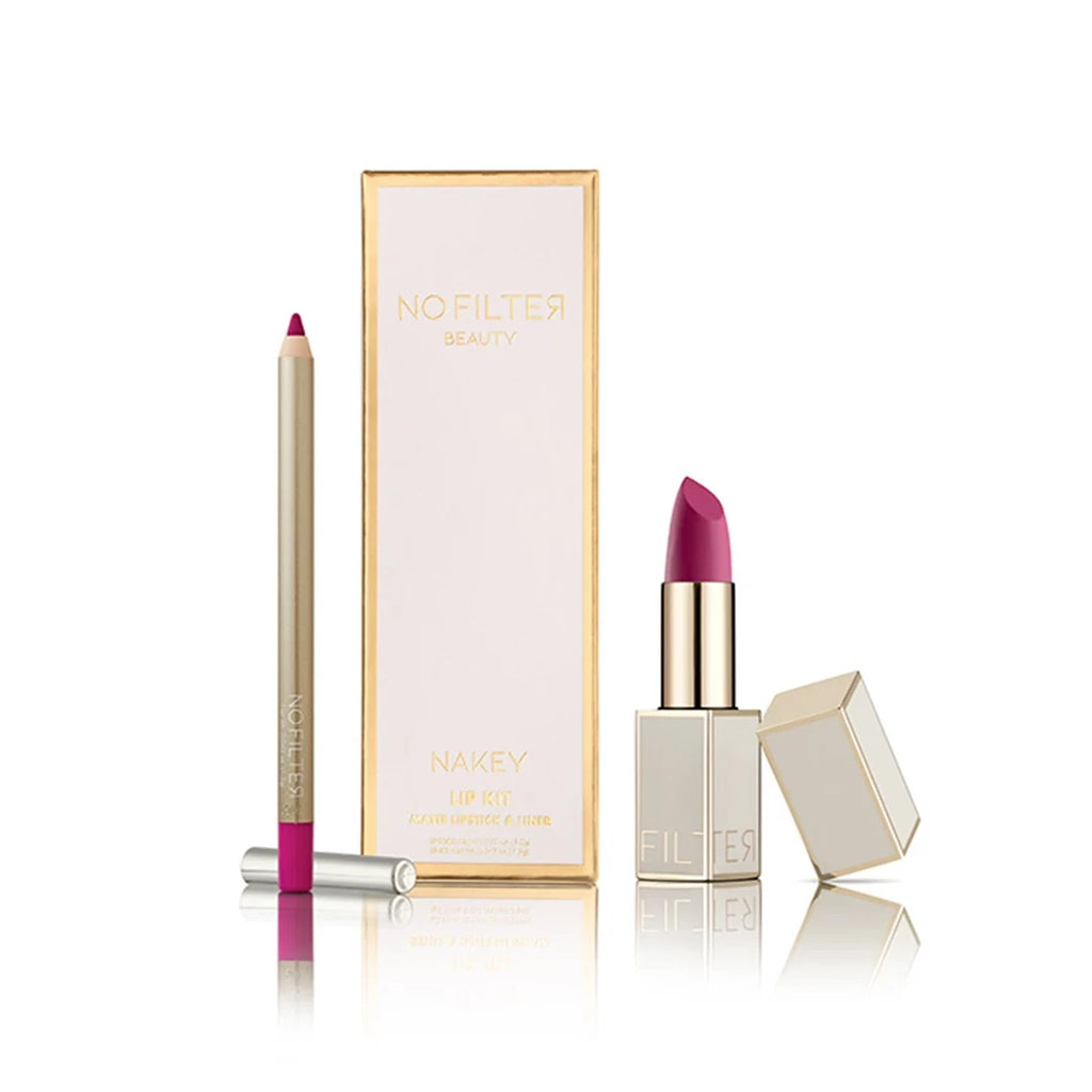No Filter Beauty Lip Kit With Matte Lipstick & Liner Fandango