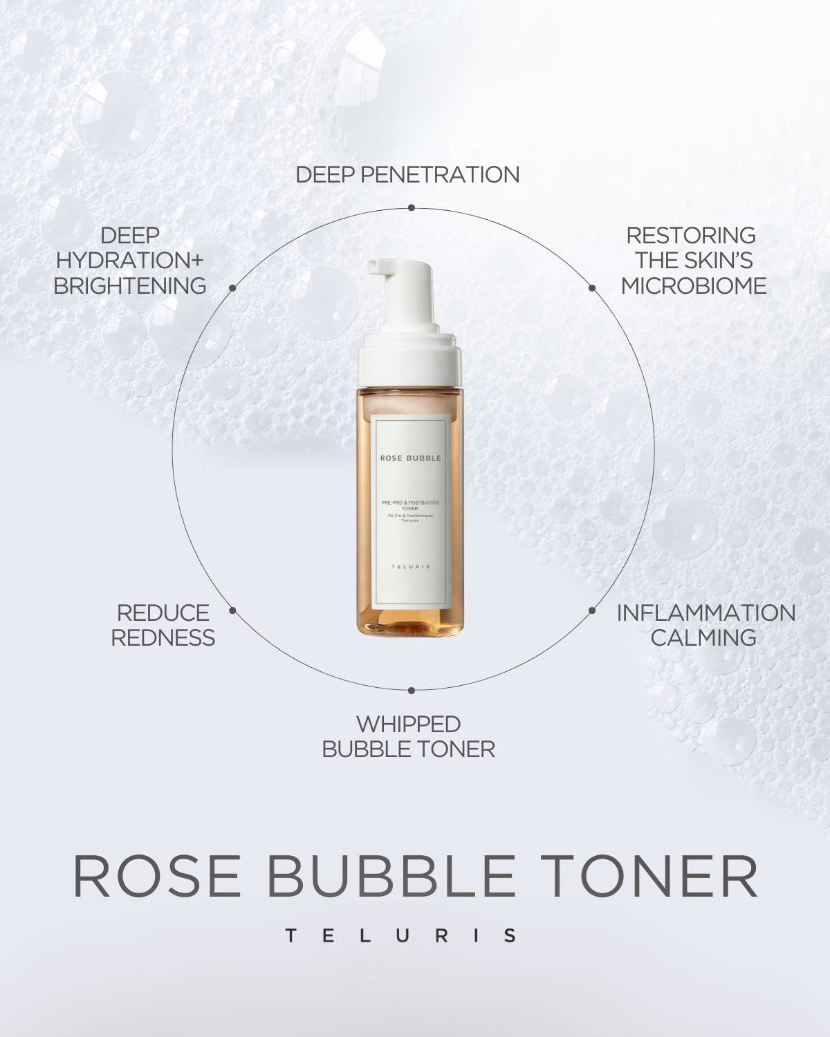 Teluris Rose Bubble Toner