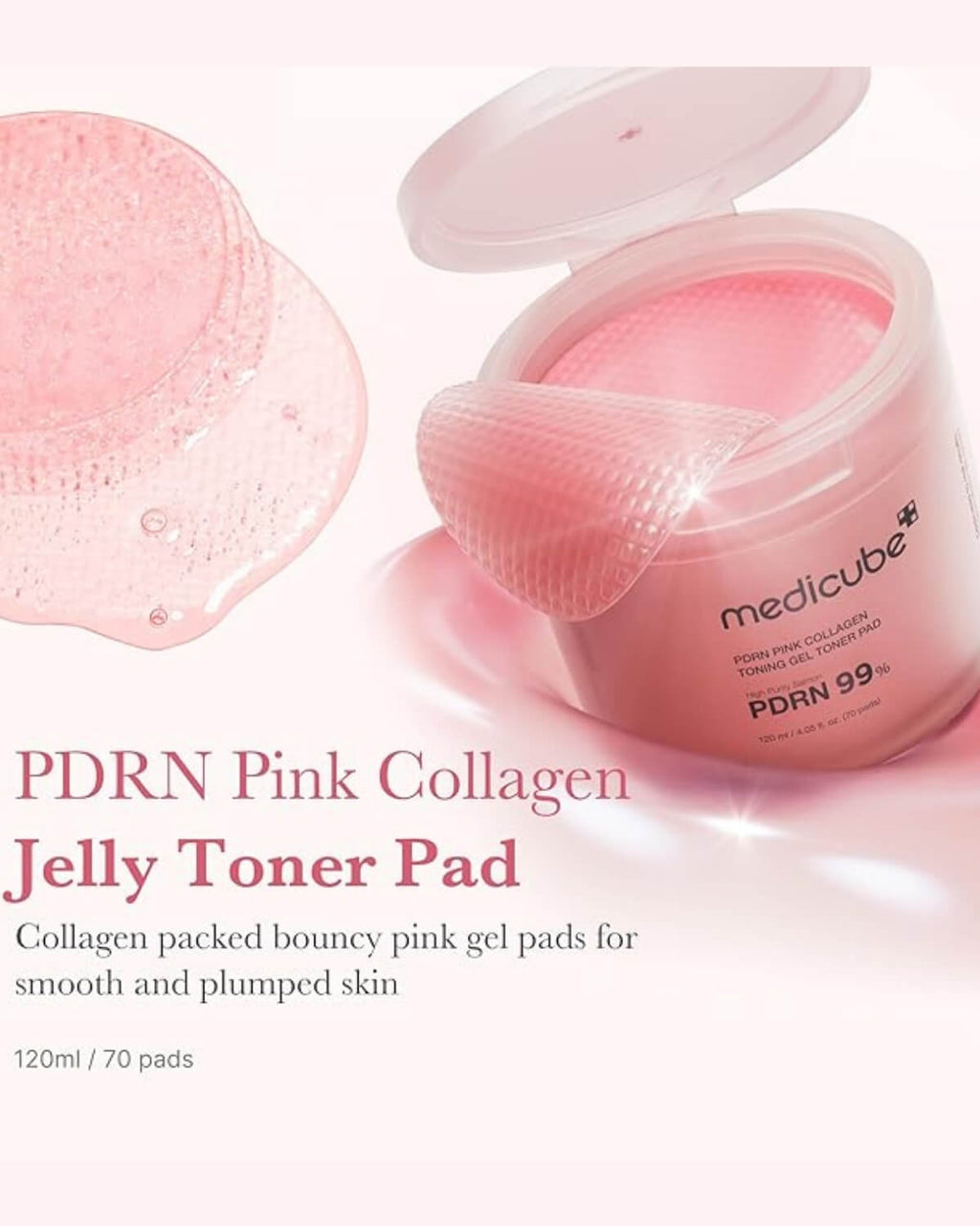 Medicube PDRN Pink Collagen Toning Gel Toner Pad