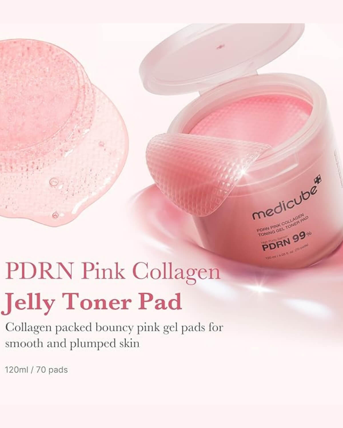 Medicube PDRN Pink Collagen Toning Gel Toner Pad