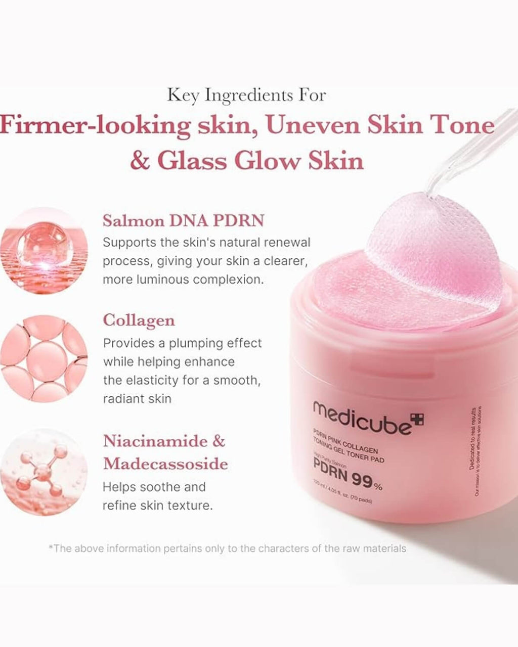 Medicube PDRN Pink Collagen Toning Gel Toner Pad