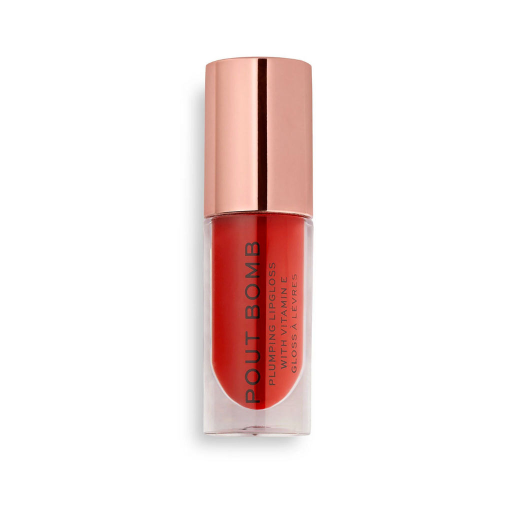 Makeup Revolution Pout Bomb Plumping Lipgloss Juicy Red