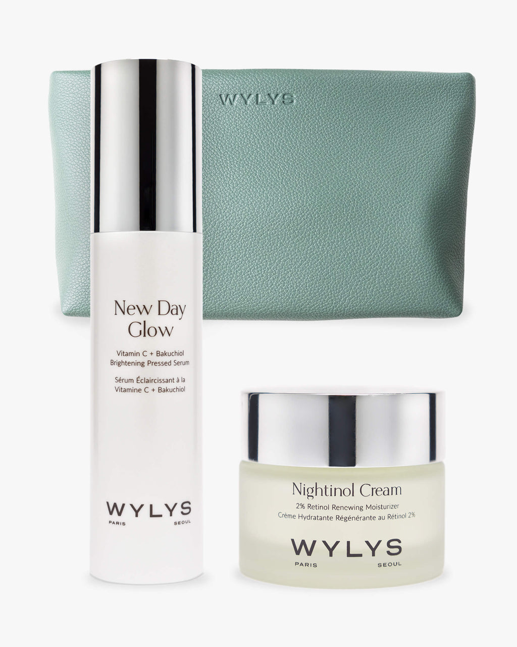Wylys The Restore + Renew Set & Sage Verte Makeup Bag ($375 Value)
