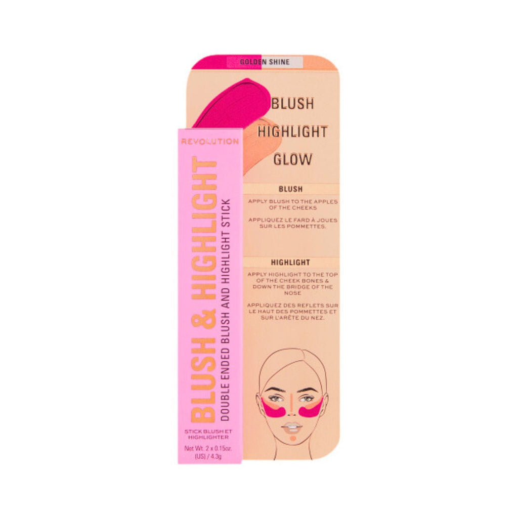 Revolution Blush & Highlight Stick Golden Shine