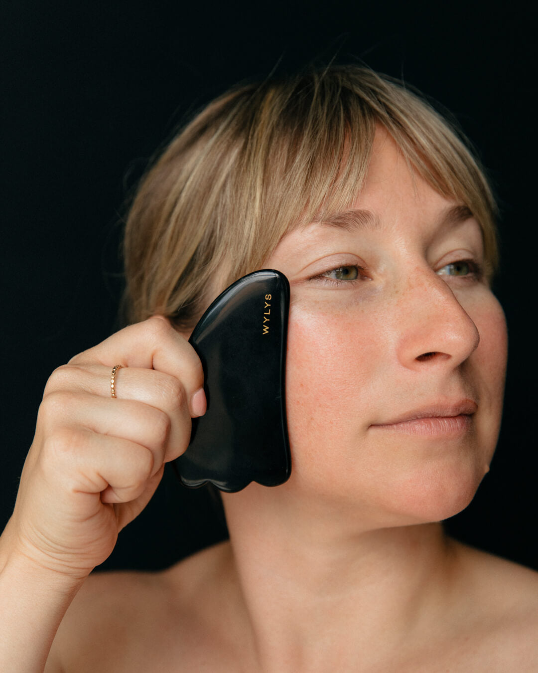 Wylys Black Obsidian Gua Sha + Face Roller Set