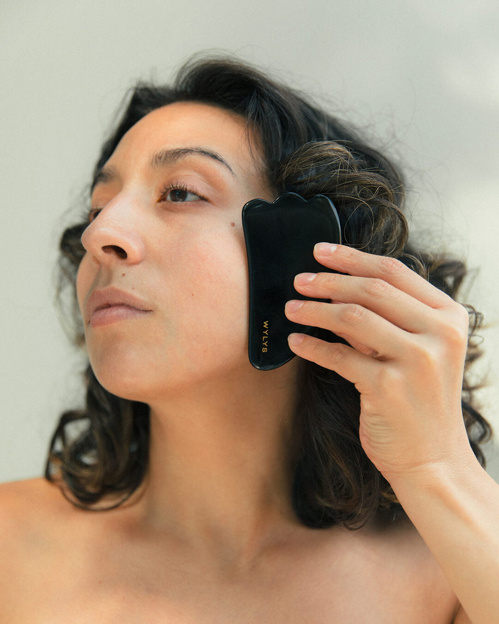 Wylys Black Obsidian Gua Sha + Face Roller Set