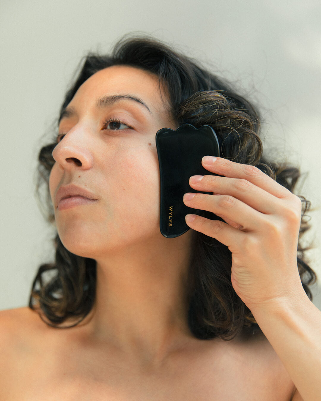 Wylys Black Obsidian Gua Sha + Face Roller Set