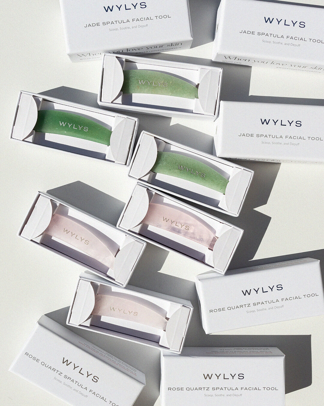 Wylys Rose Quartz Spatula Facial Tool