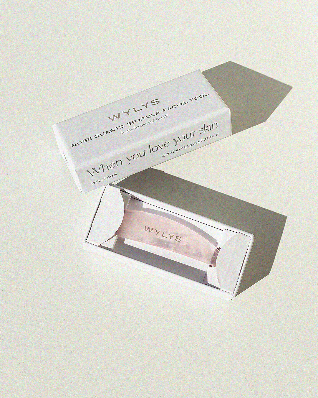 Wylys Rose Quartz Spatula Facial Tool